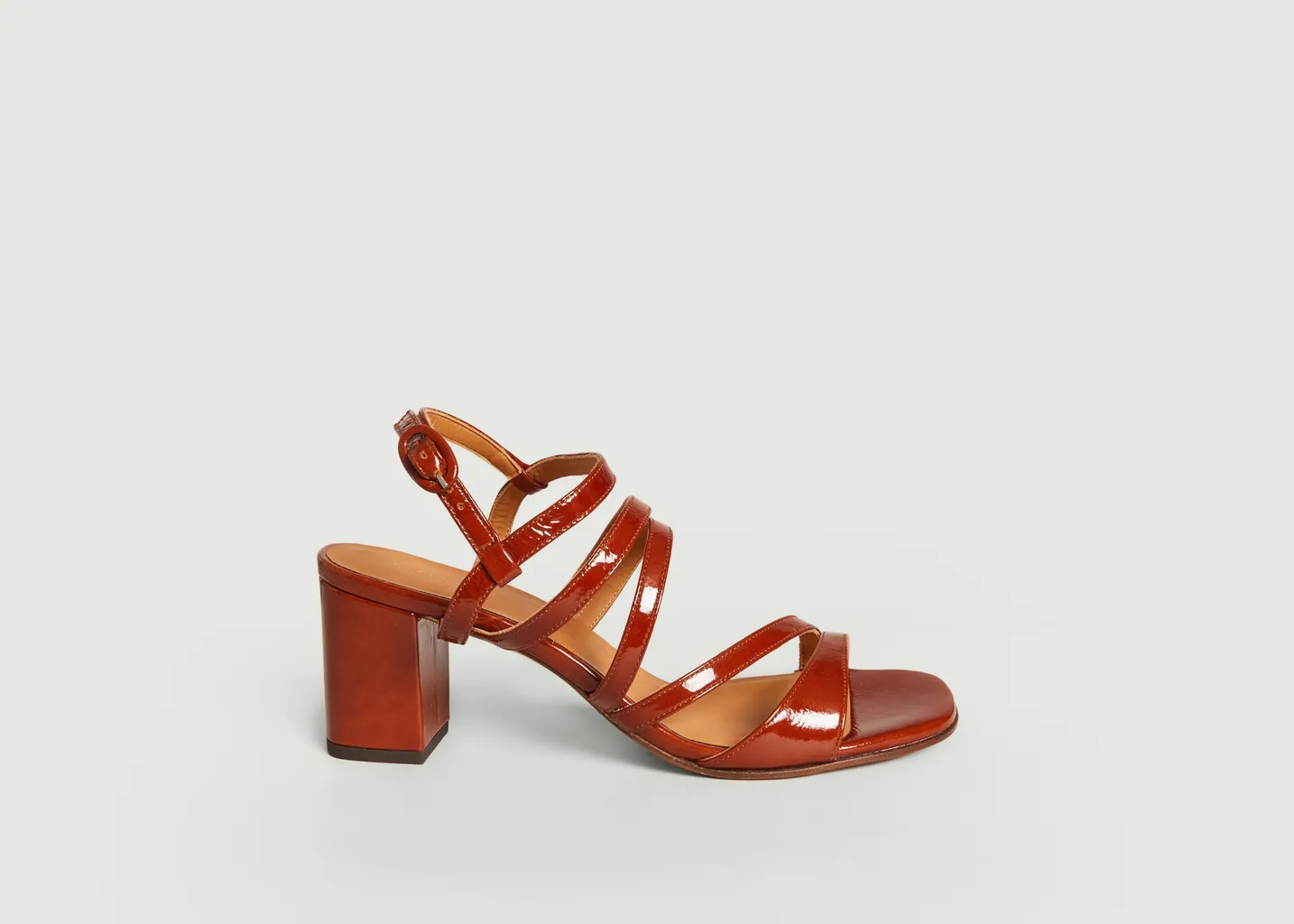 Sandales cuir vernis N°653 Rivecour