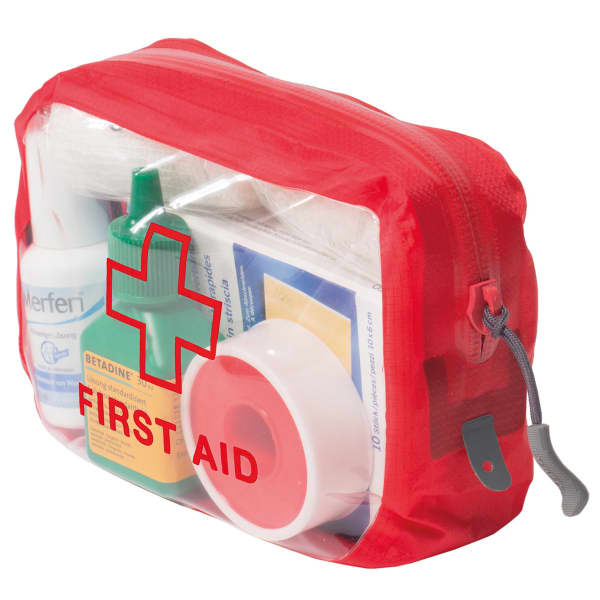 Trousse de toilette EXPED CLEAR CUBE FIRST AID S RED