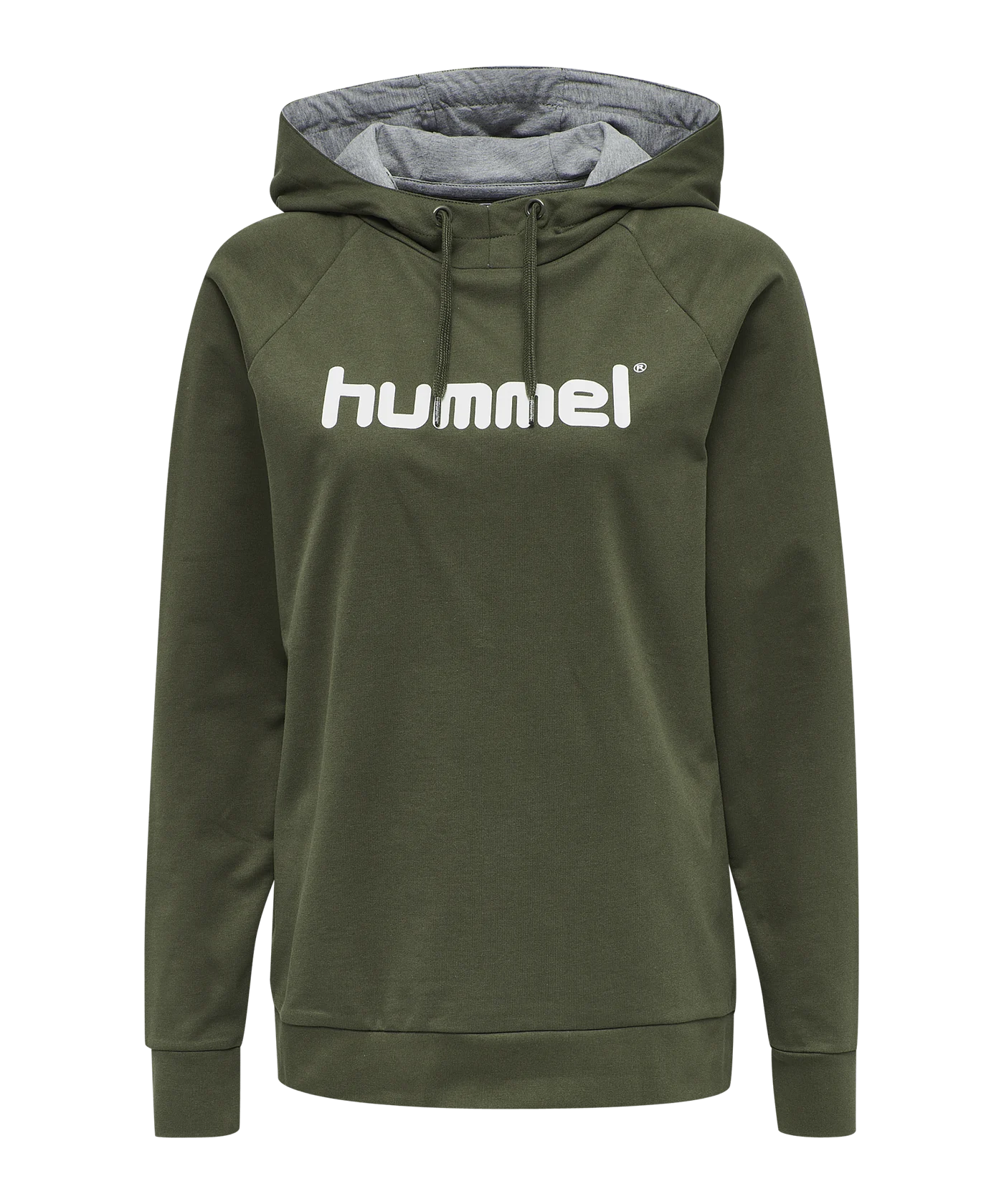 Hummel Cotton Logo Hoody Damen Grün F6084