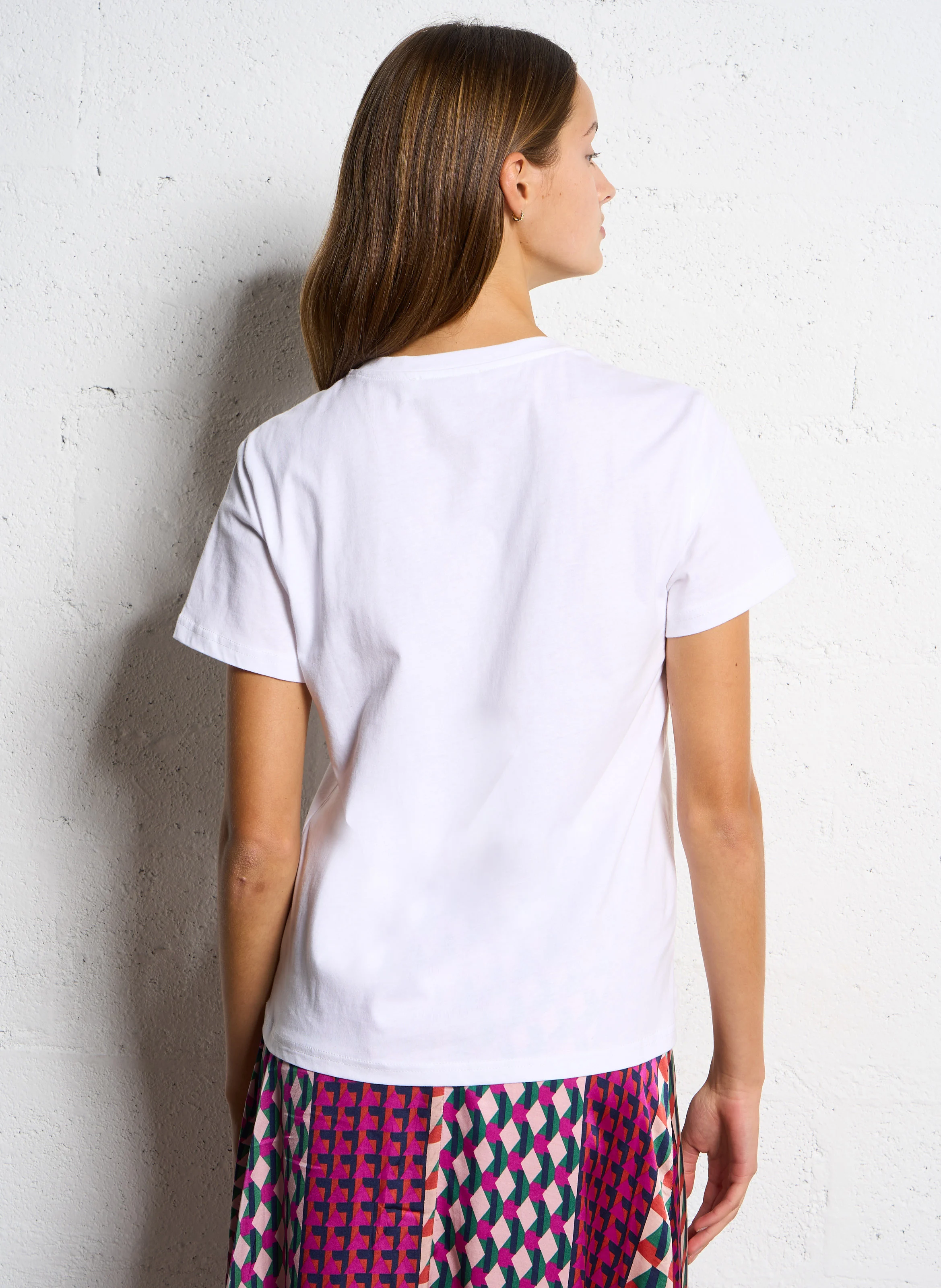 TOVE - Tee-shirt sérigraphié en coton | Blanc