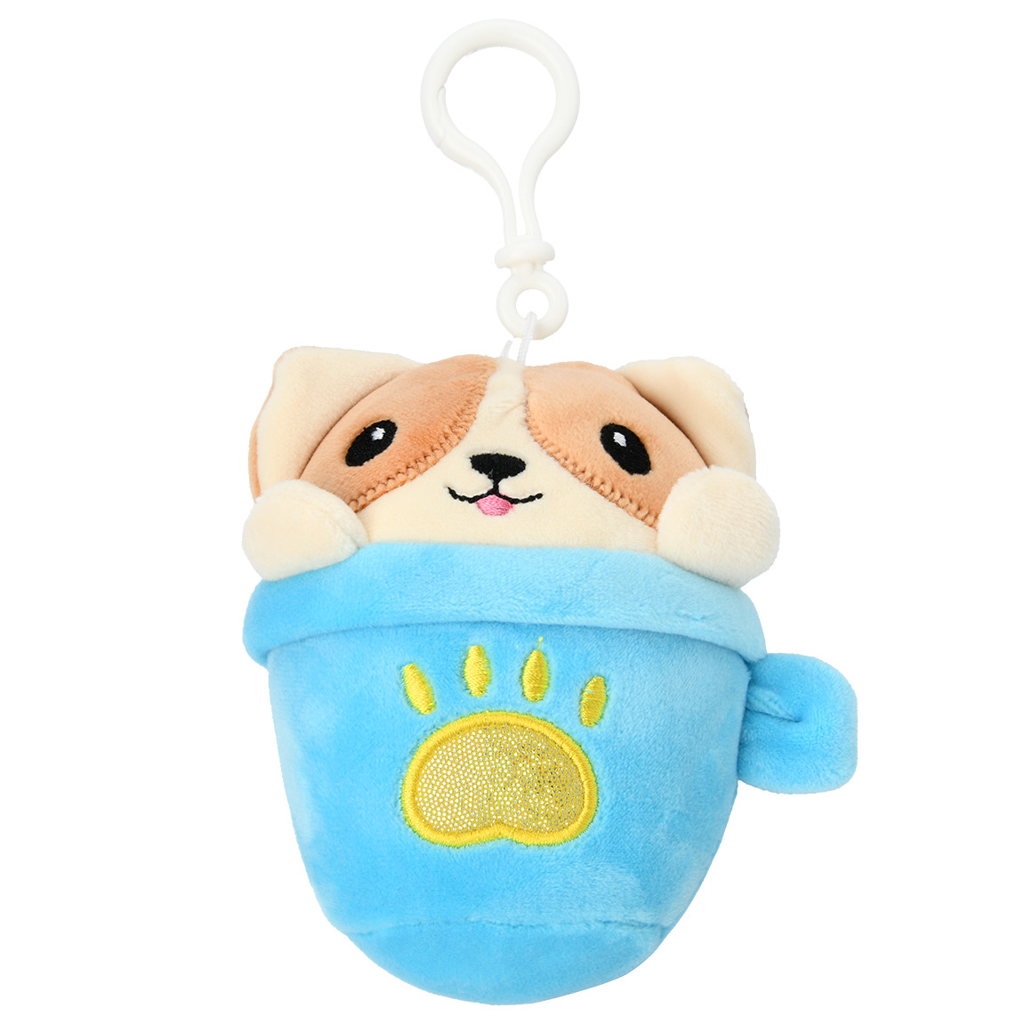 Topolino Teacup Friends Plüschtier mit Clip blau / cremeweiss