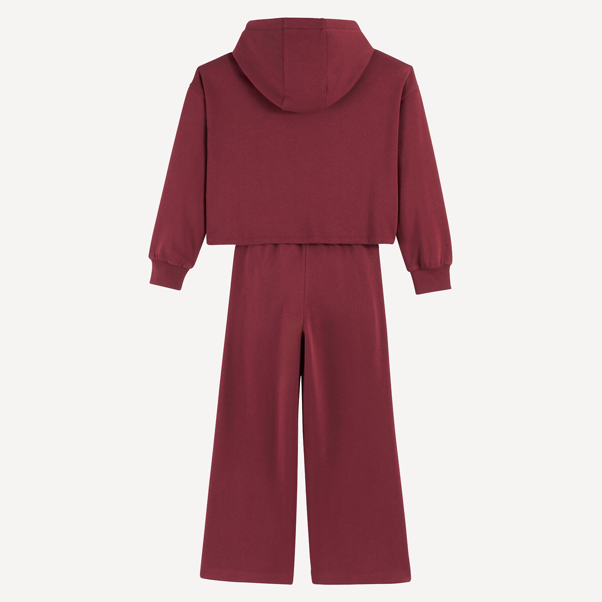 COLEÇÃO LA REDOUTE<br>Conjunto de 2 peças, moletom com capuz e calça de moletom, em fleece