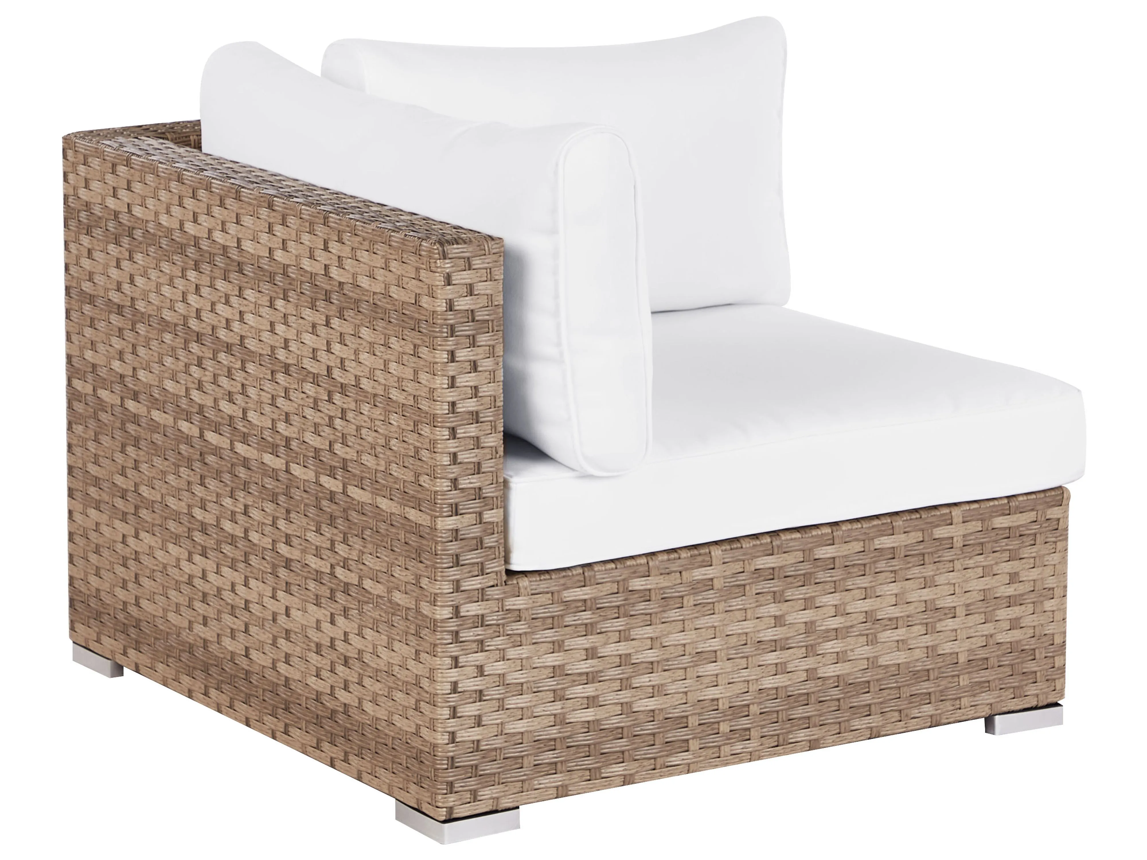 Tuin hoekloungeset met tafel 4-zits SANO rechtszijdig modulair PE rotan Natuurlijk