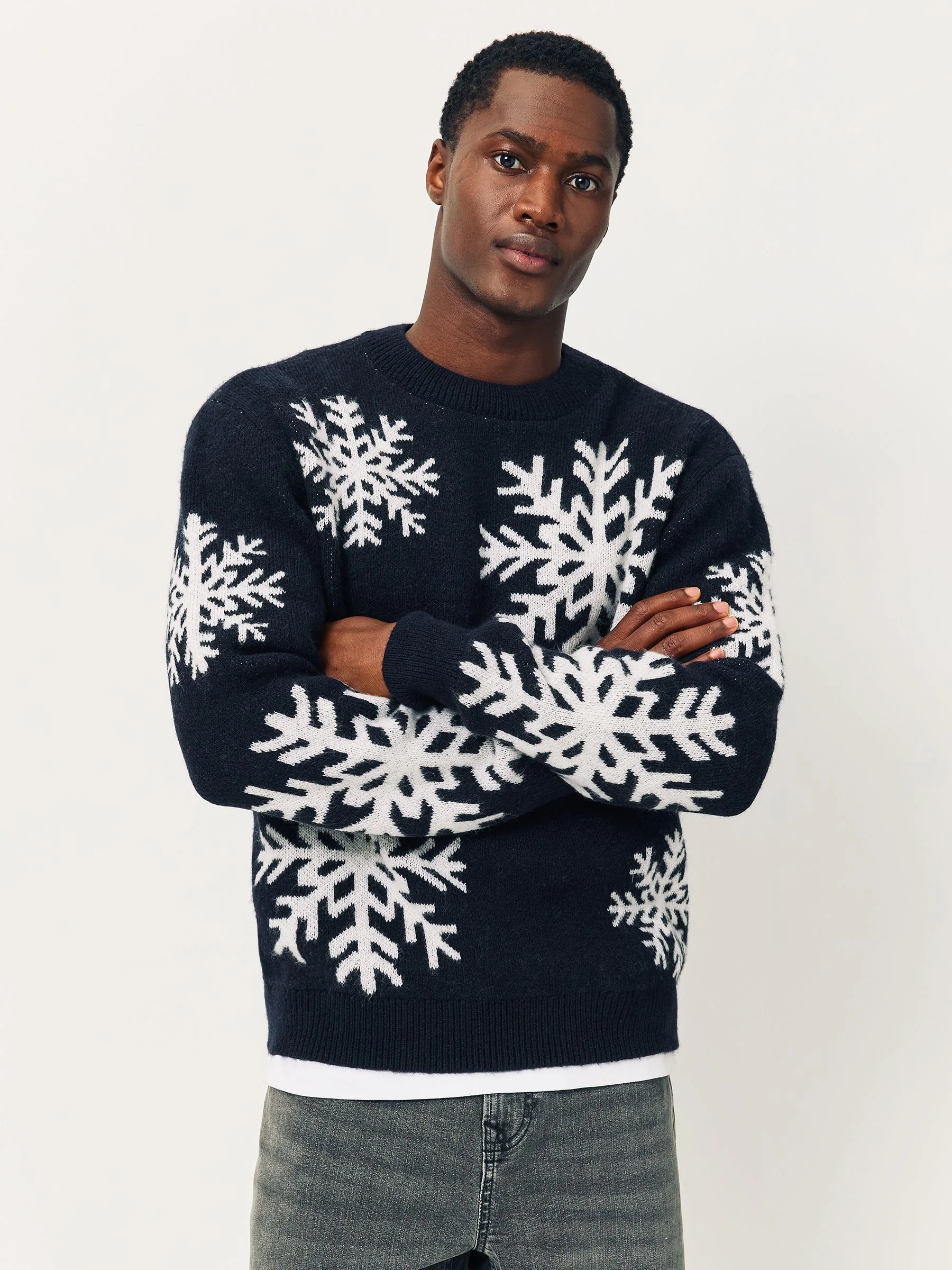 Lipsy Christmas Crew Neck Snowflake Family Knitted Jumper