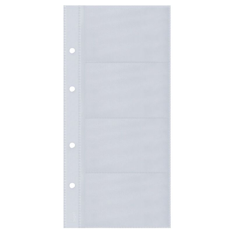 Sigel Zeigetaschen für Visitenkarten, 90 x 58 mm, genarbt, transparent