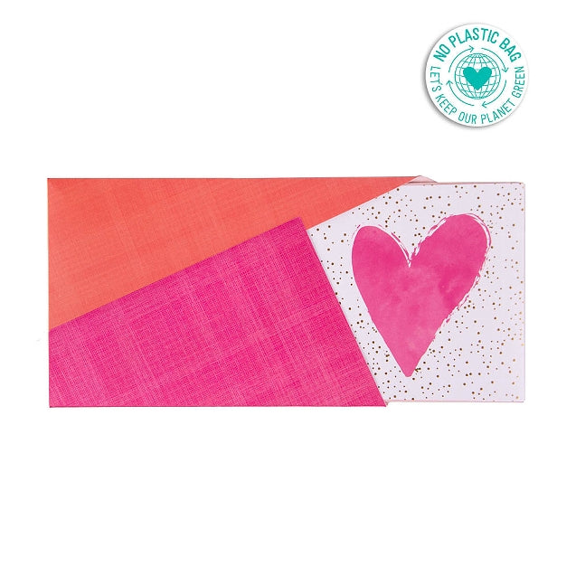 Voucher Com Envelope - Coração Rosa