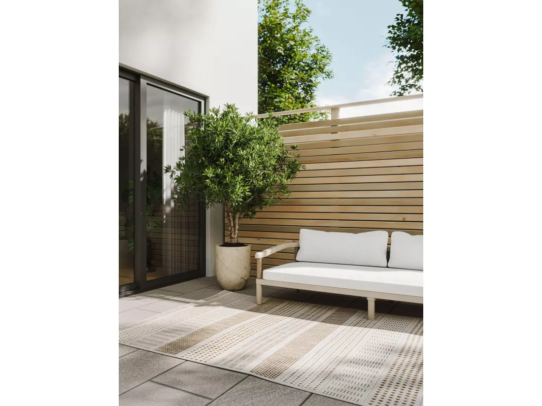 Tapis d'extérieur & intérieur Kaleo Crème/Beige 160x230 cm