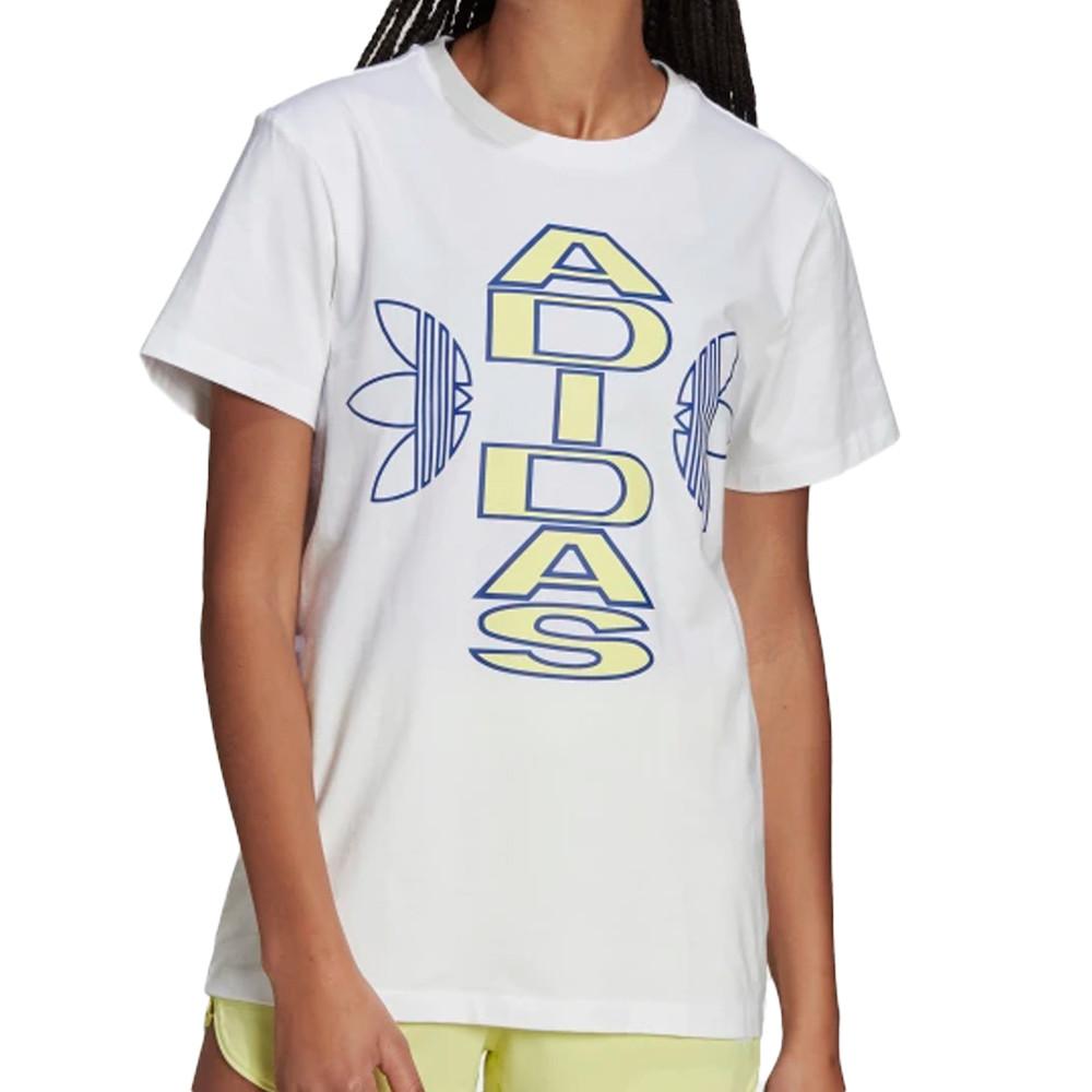 Adidas T-shirt Blanc Femme Adidas Collegiate
