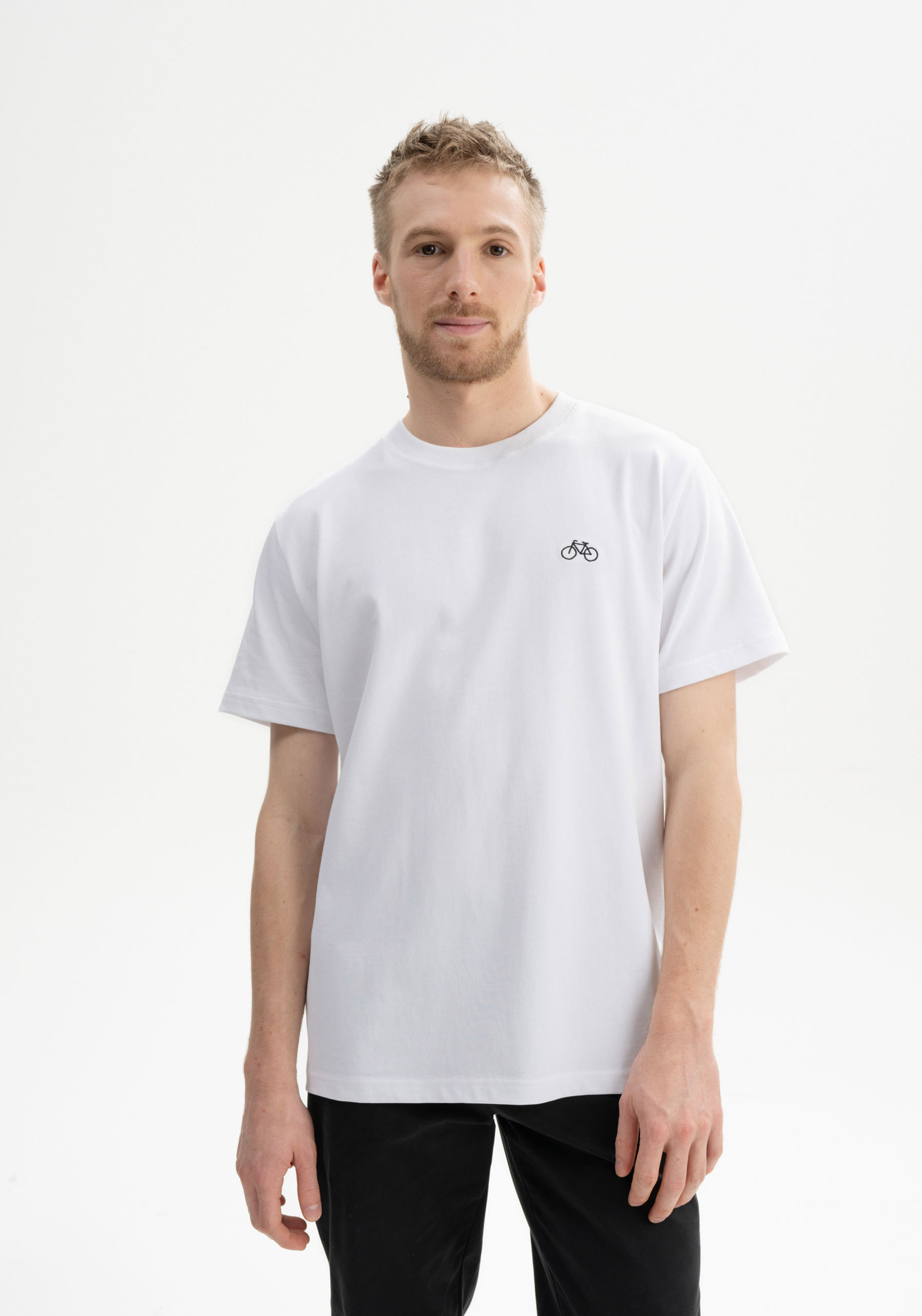 Mela T-Shirt Pravin Embroidery Weiss/Bike