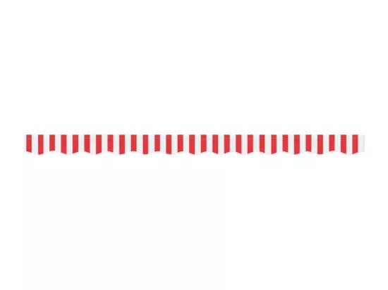 Tissu de remplacement de cantonnière d’auvent rouge blanc 3 m