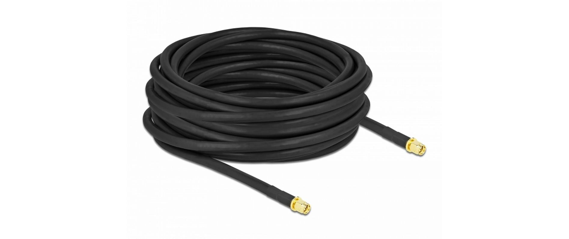Antennenkabel LTE/5G, LMR/CFD300 SMA zu SMA, 10 mAntennenkabel SMA Stecker zu SMA Stecker LMR/CFD300 10 m low loss