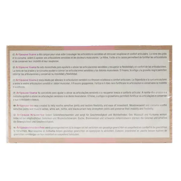 Chá de ervas orgânico Inebios Artipause, 20 sachês