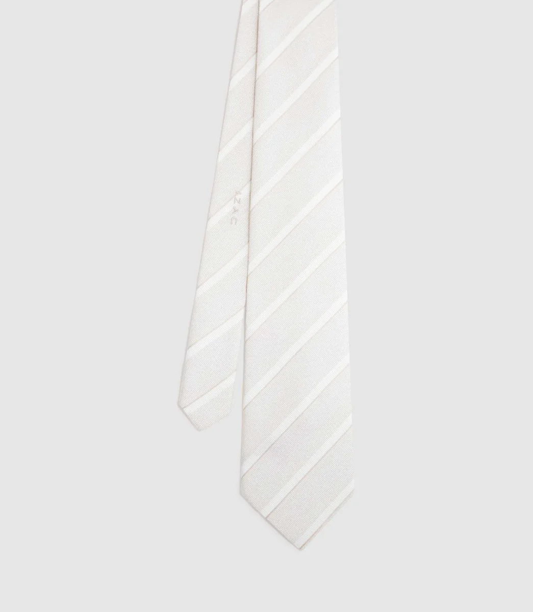 Cravate 8cm beige 