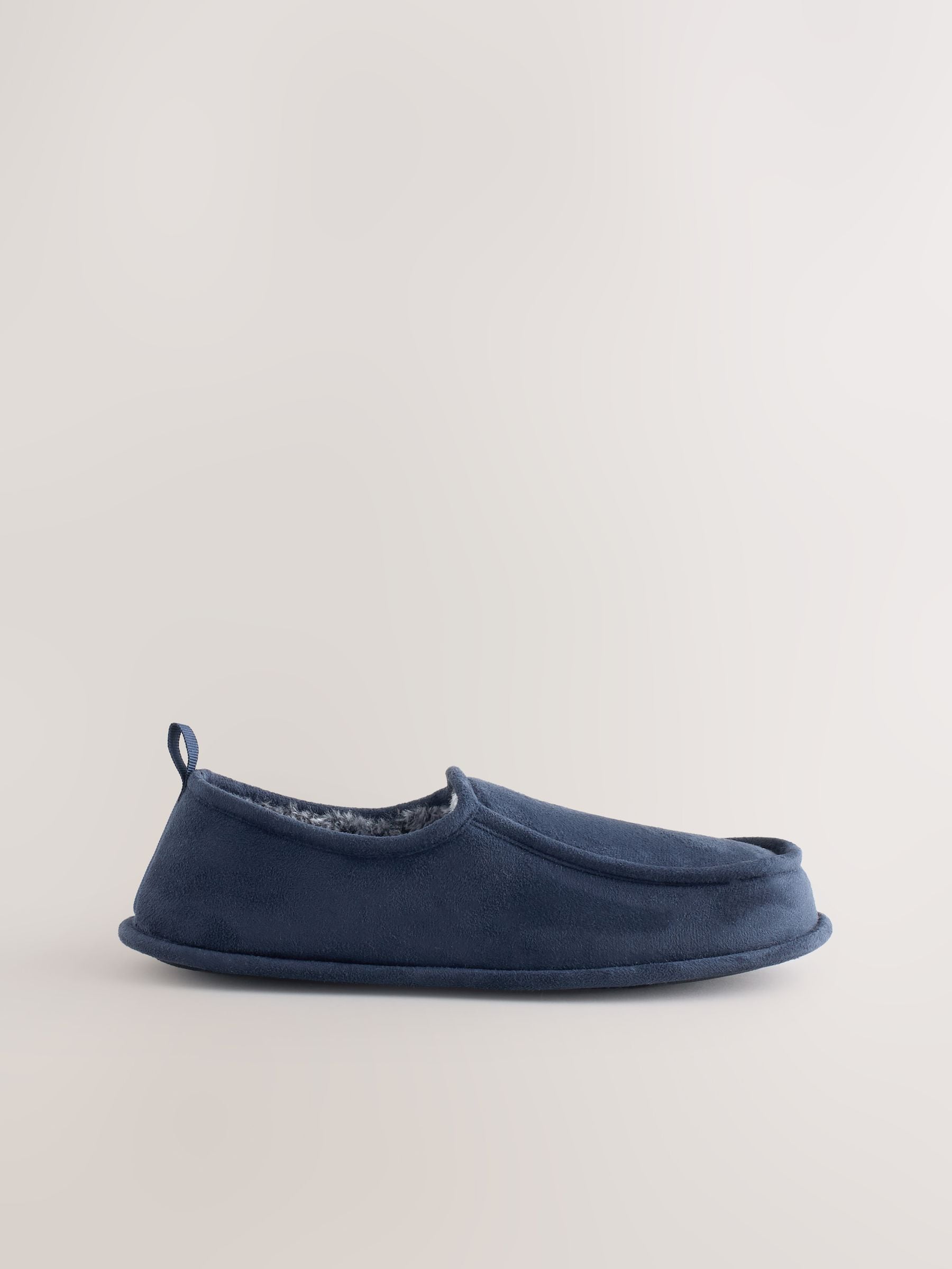 Marineblauw - Wide Fit Closed Back Slippers