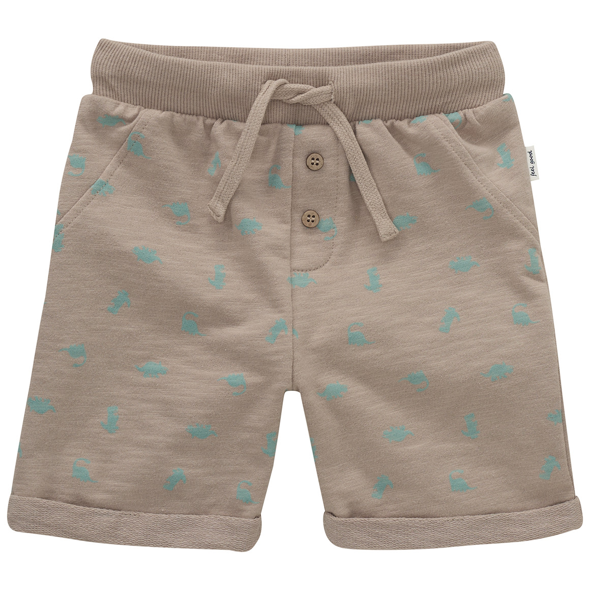 Topomini Baby Joggingshorts mit Flammgarn beige