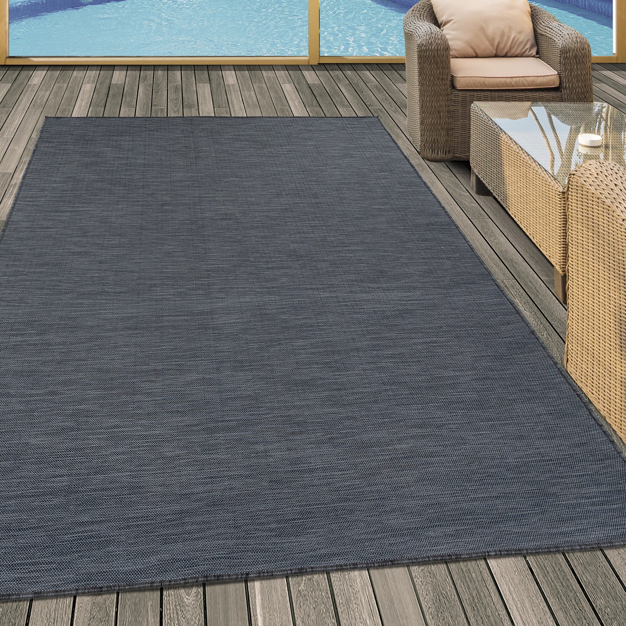 Wunderschöne Mambo/ Sisal Teppich Einfarbig, Höhe 6 mm, In- und Outdoor geeignet