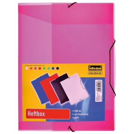 Idena Heftbox, DIN A4, pink, 35mm Füllhöhe