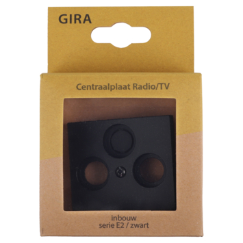 Gira E2 Centraalplaat Radio/TV Mat Zwart