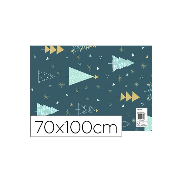 Ancor Papel Fantasia Natal 70x100 cm 80 gr. Modelo 33 25 Un.