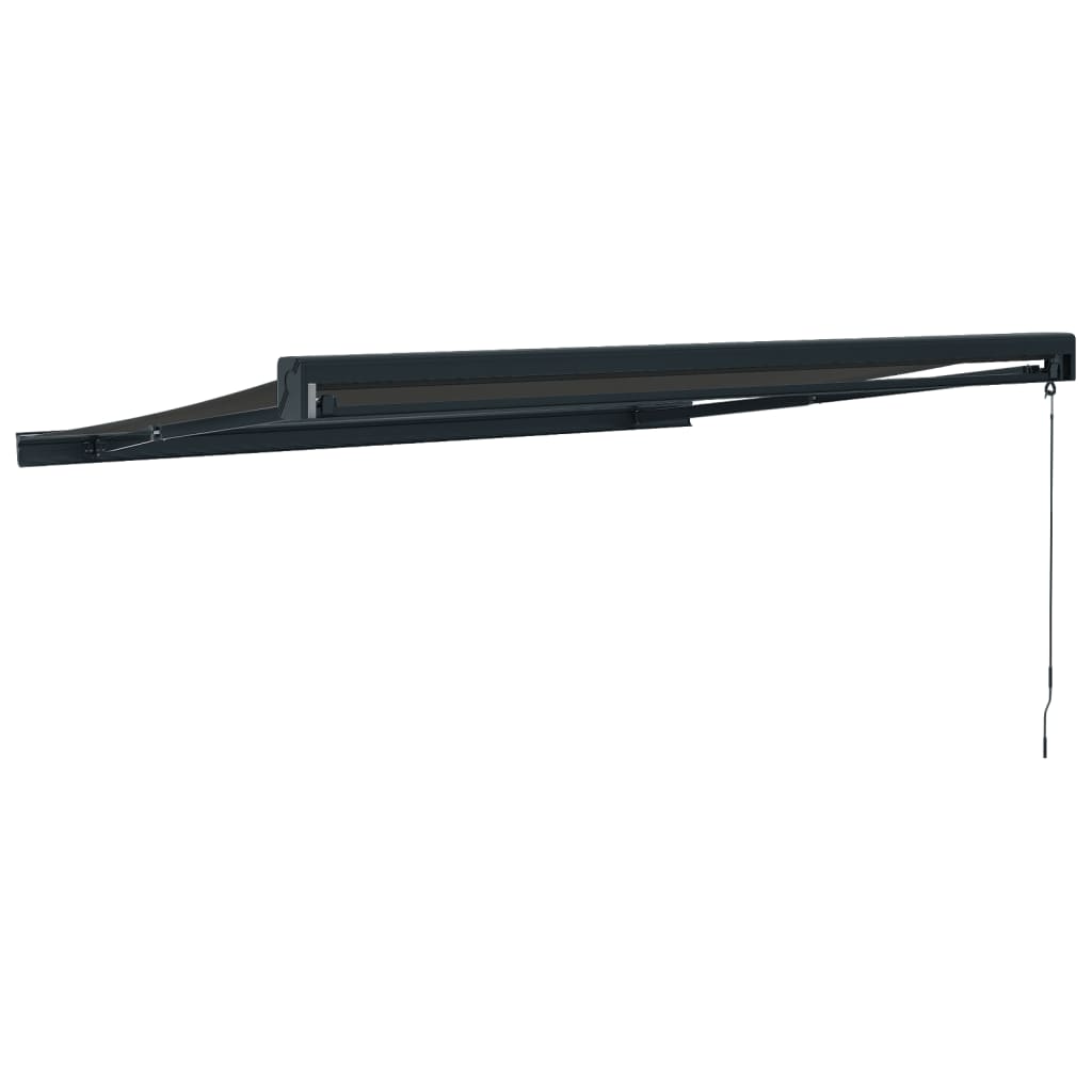 Auvent rétractable anthracite 3x2,5 m tissu et aluminium