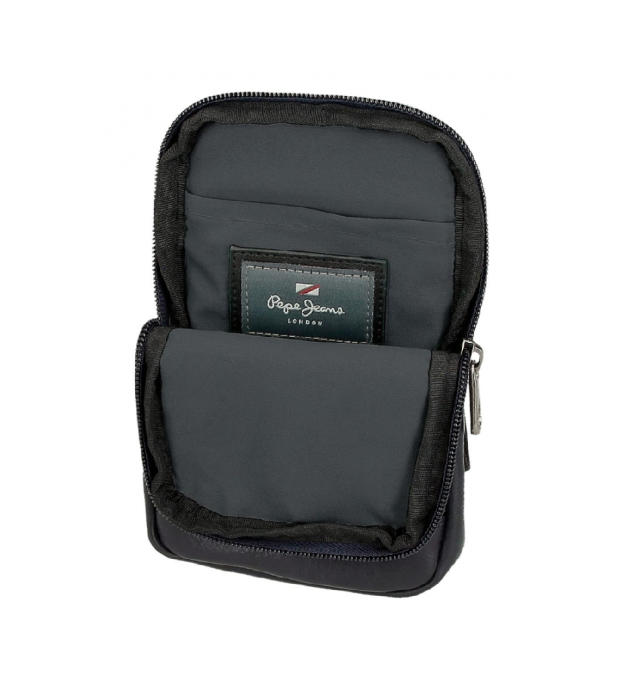 Bolsa de ombro com suporte para celular Pepe Jeans Hatfield azul marinho