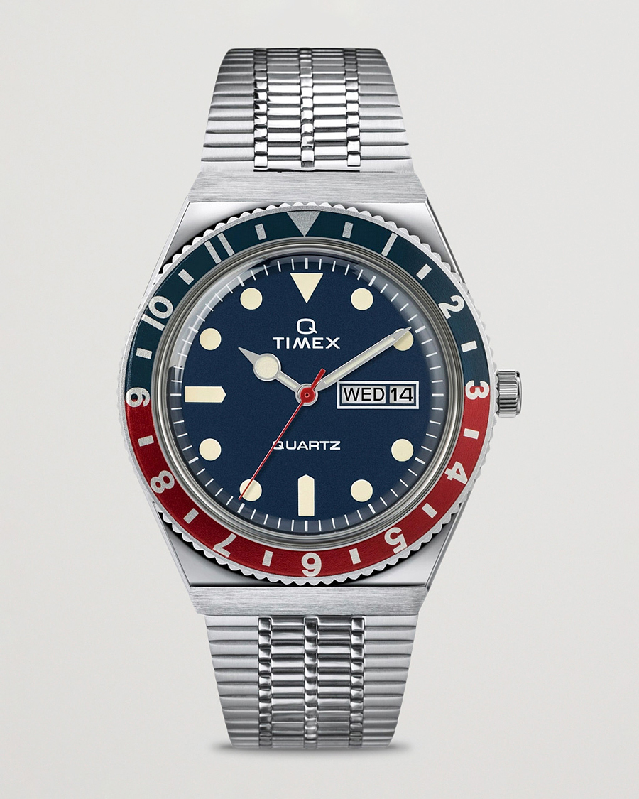 Timex Q Reissue 1979 Silver/Blue Dial