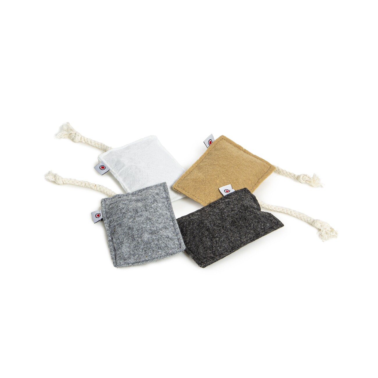 Canadian Cat Company Baldrian & Catnipspielzeug Filz-Spielkissen FELTY, 4er Pack