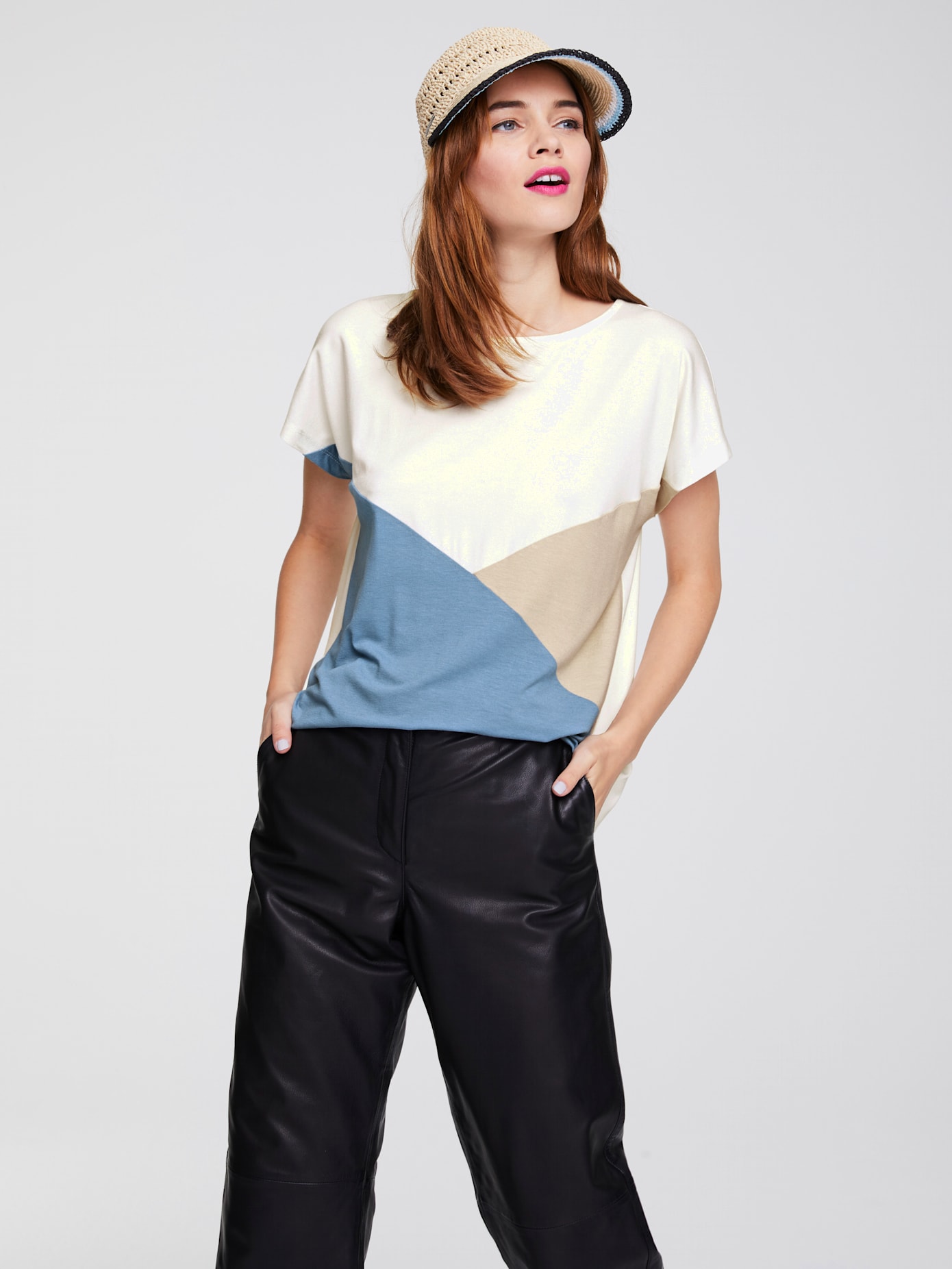 T-shirt à encolure ronde look tendance