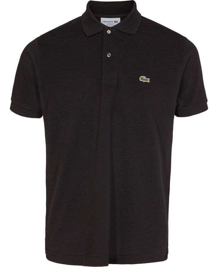 Lacoste SHORT SLEEVED RIBBED COLLAR SHIRT Sort