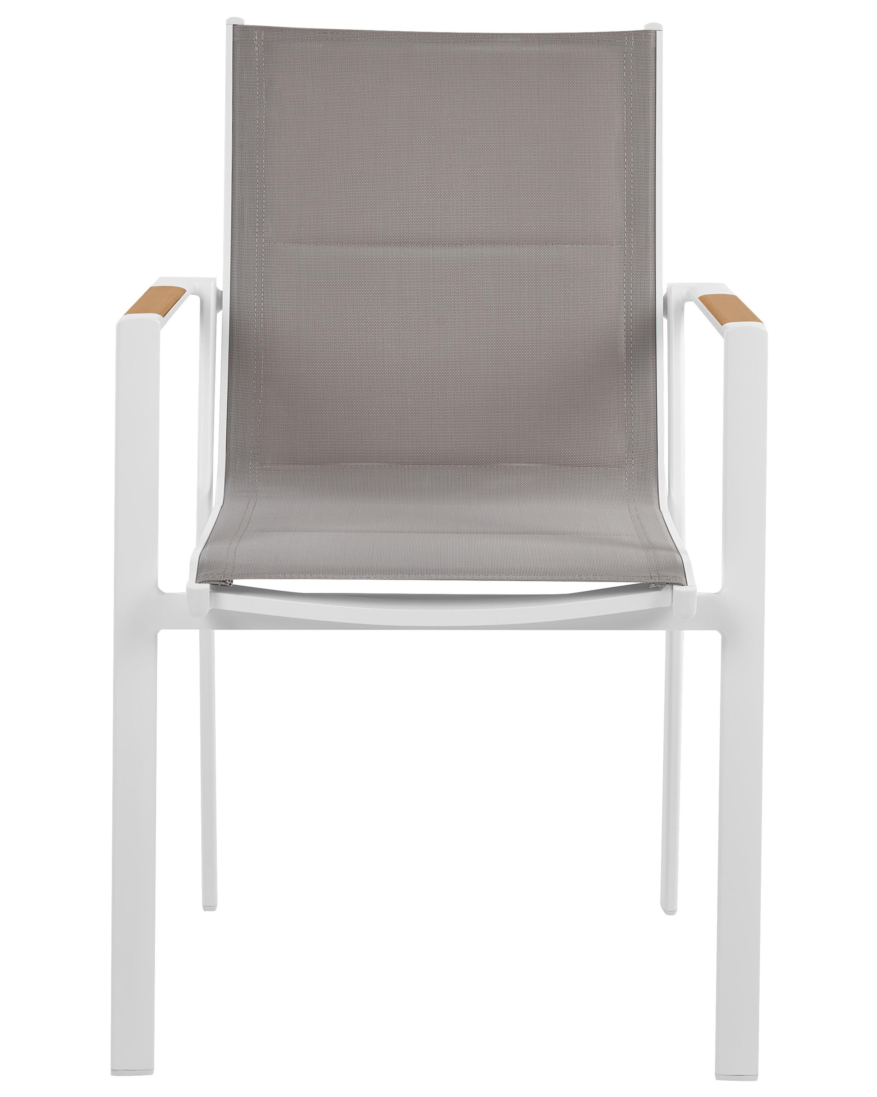Set van 6 tuinstoelen BUSSETO Metaal Grijs