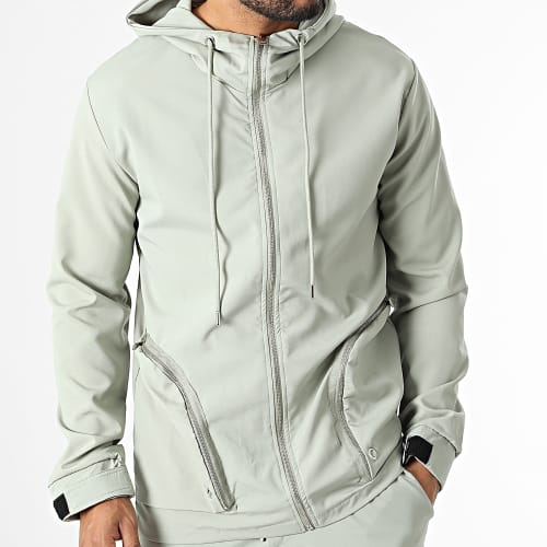 Ensemble Veste Zippée Et Pantalon Cargo LL602 Vert Clair