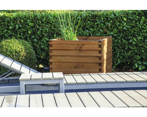 Verhoogde vijver, minivijver, verhoogd bed dobar Alea 250 l 78 x 78 x 60 cm bruin