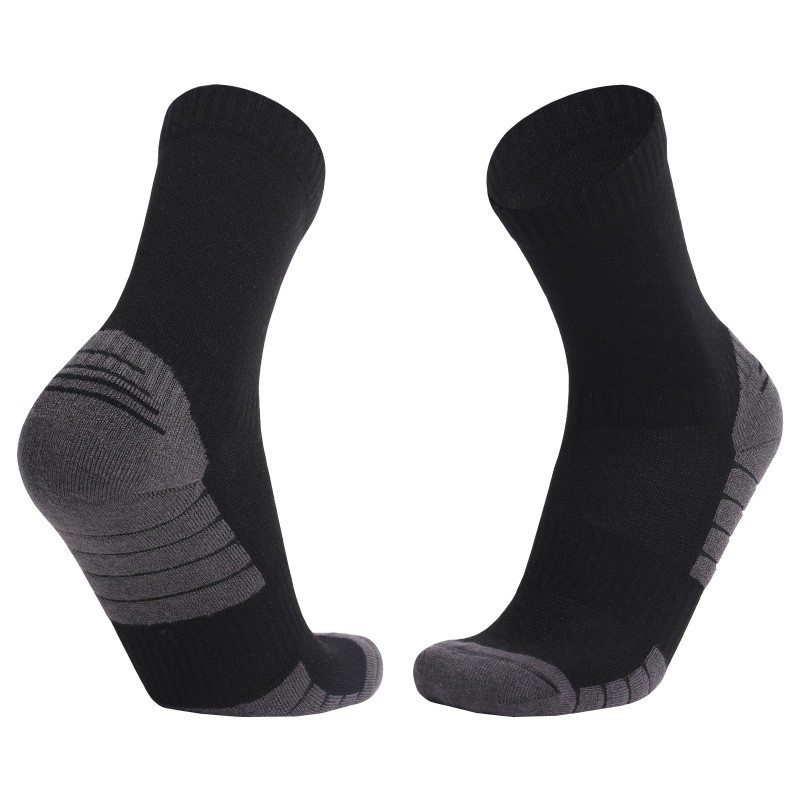 (3 Paar) Gr. L 40-45 Merino Wollsocken Outdoor Wander Socken - Grau
