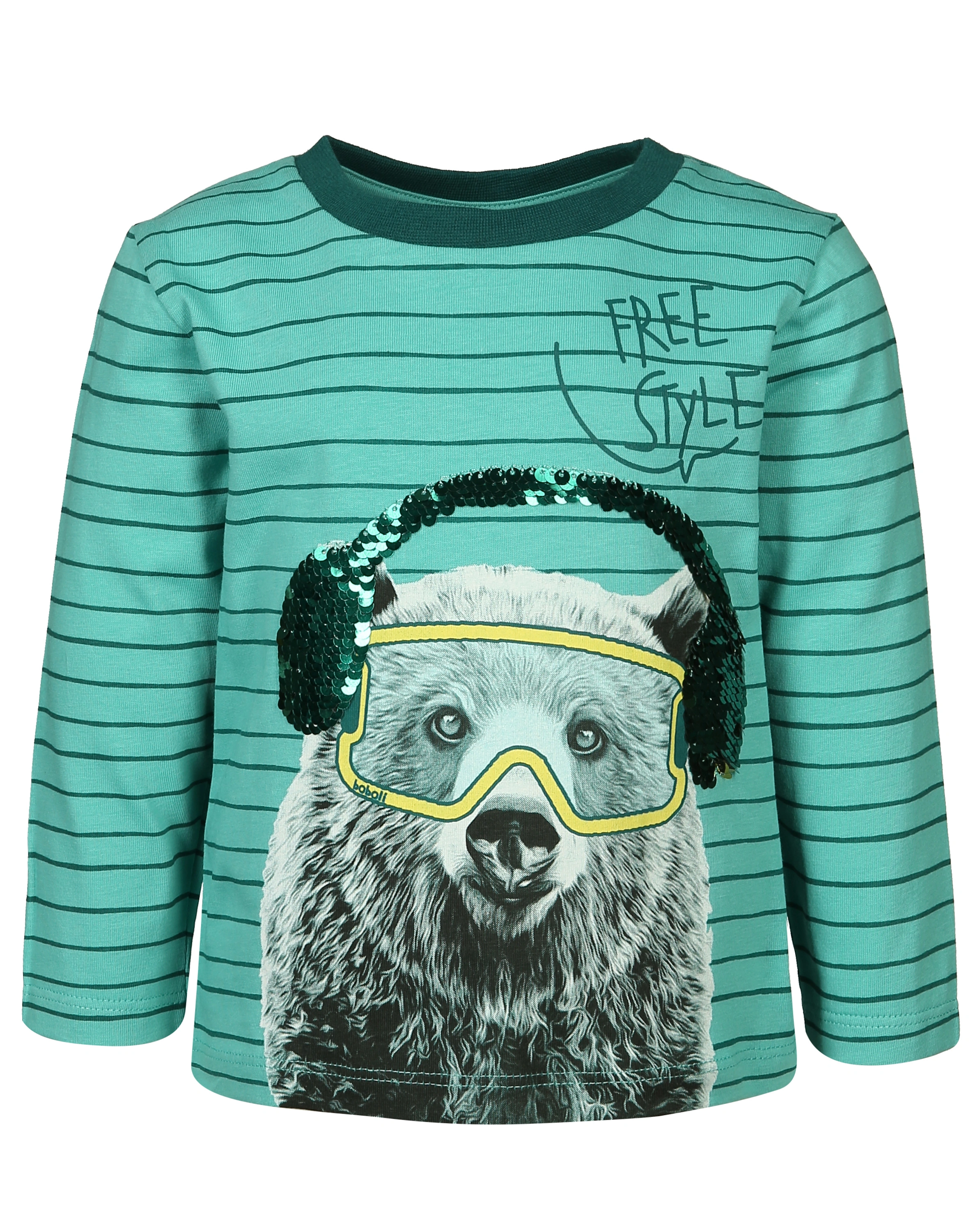 Langarmshirt FREESTYLE gestreift in türkis