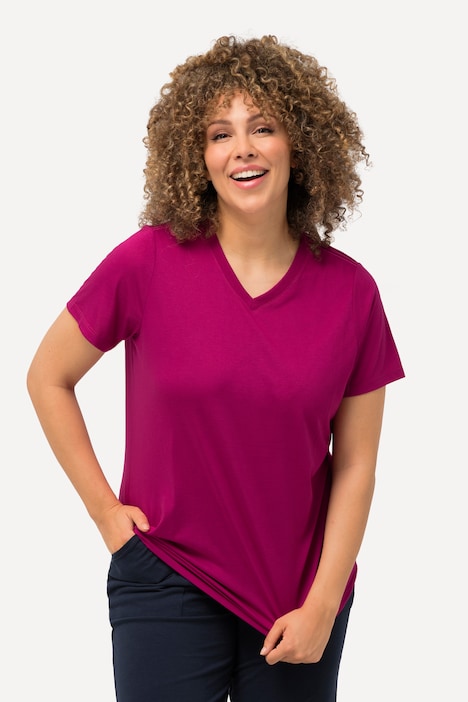 Funktionsshirt, antibakteriell, V-Ausschnitt, Halbarm