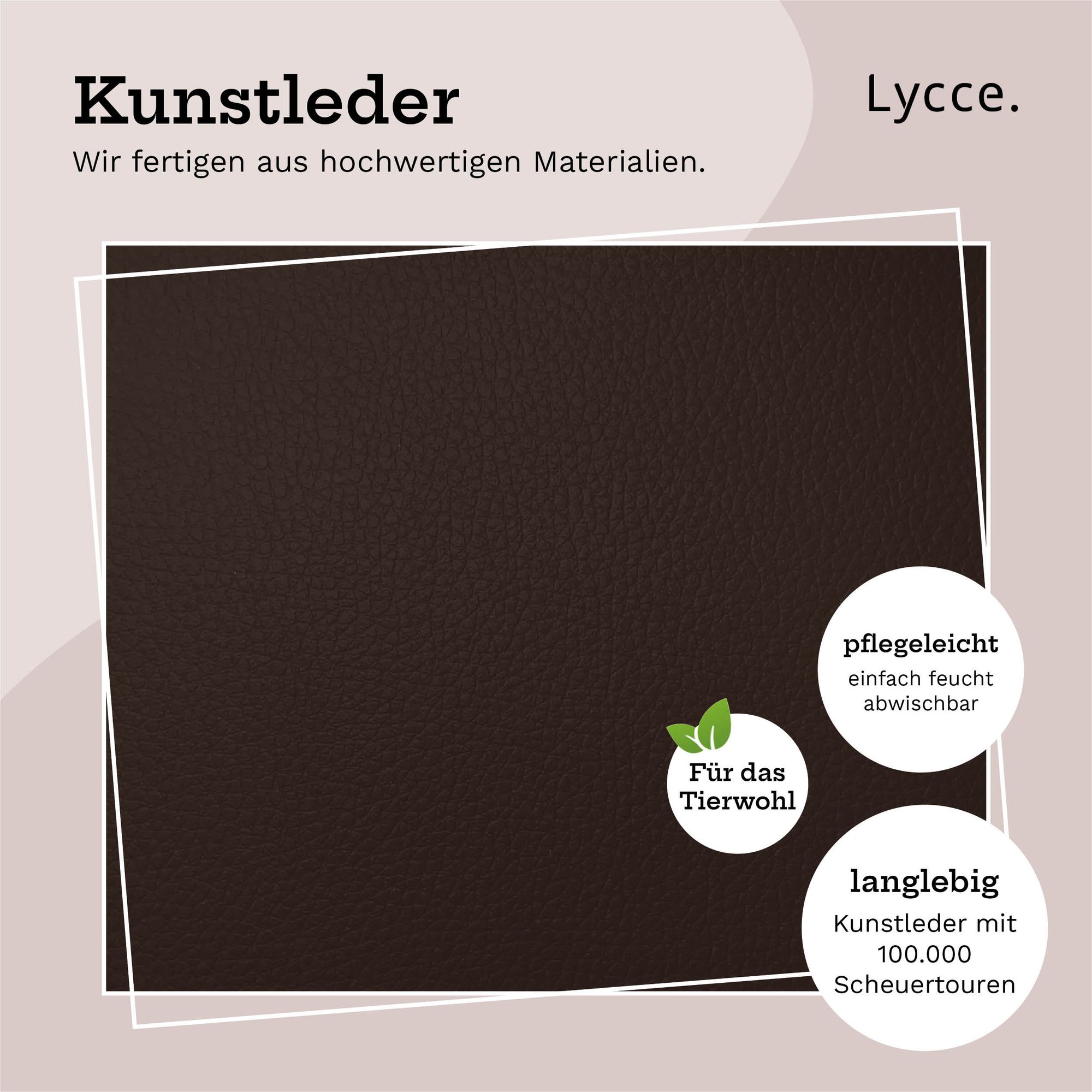 Lycce Bankauflage Kunstleder Klemmkissen 1 Leiste, extra weiche Polsterung (6cm Höhe), Sitzkissen Bank rutschfest, 100.000 Scheuertouren, Banktiefe ab 35 cm
