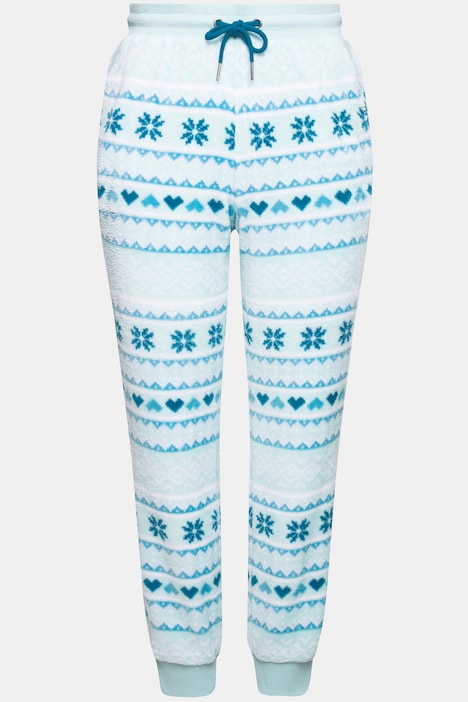 Homewear-Hose, Norwegermuster, Elastikbund, recycelt