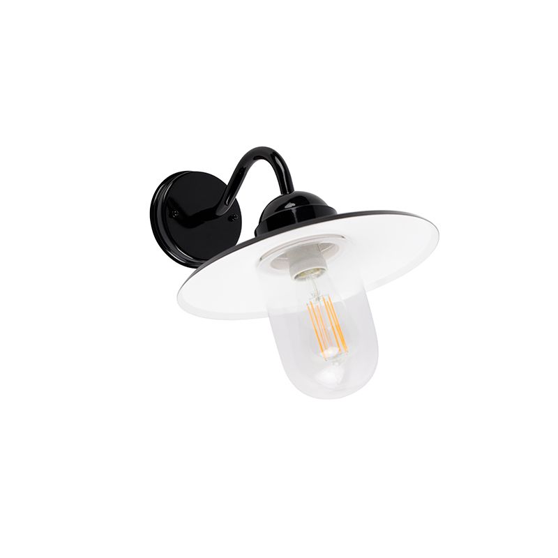 Moderne buitenwandlamp zwart IP44 - Kansas