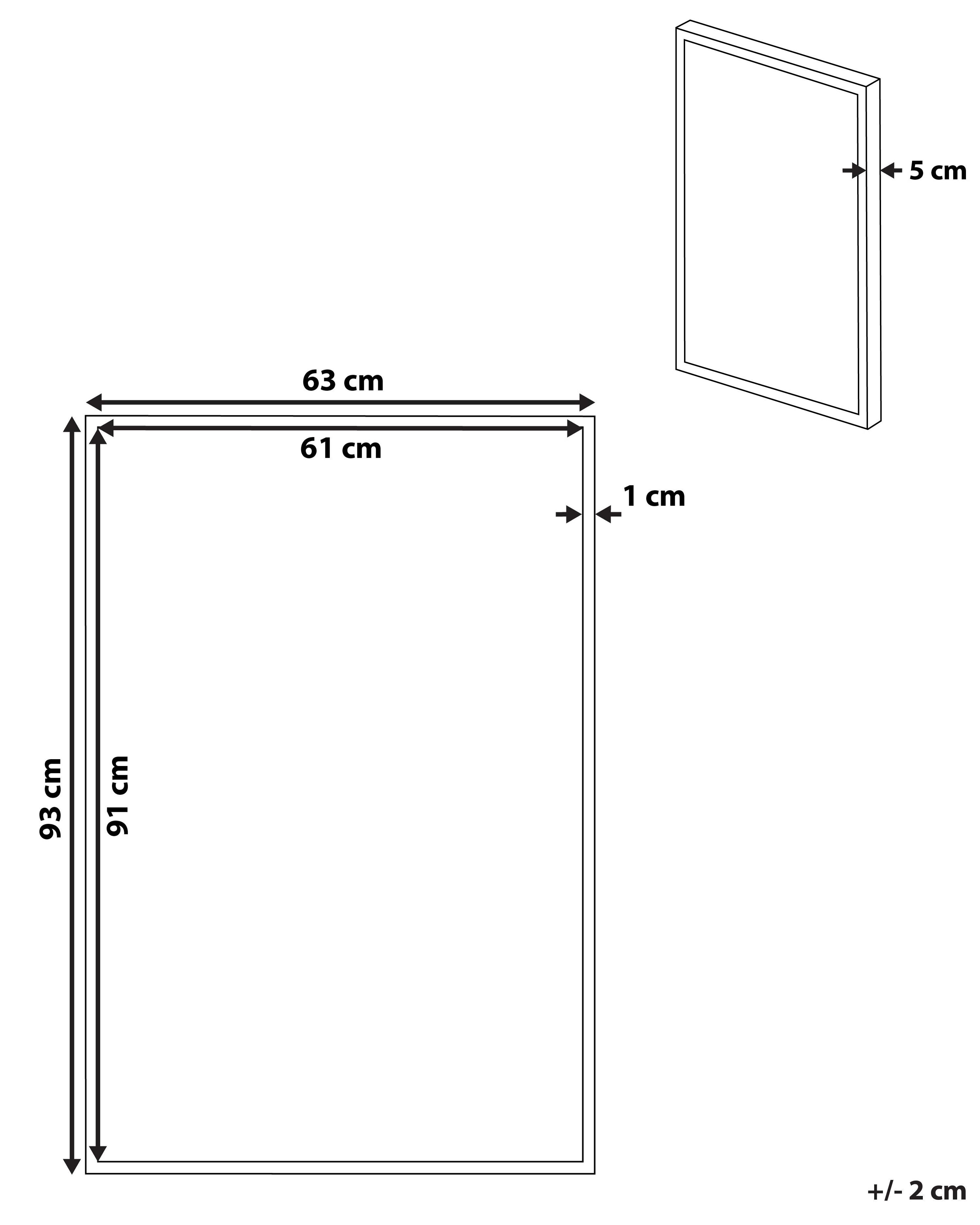 Canvas GALEATA Dieren motief 63 x 99 cm Zwart