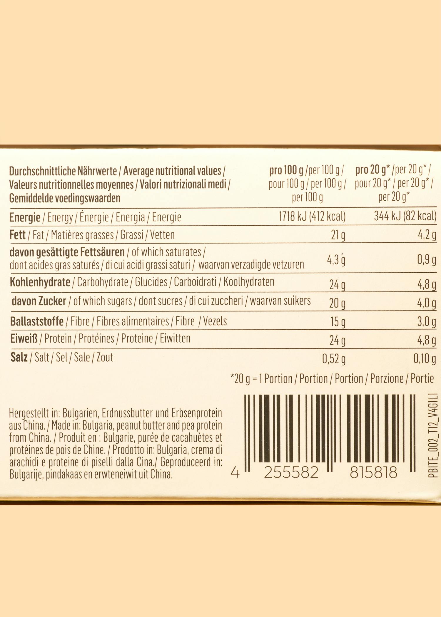 Bio Protein Duo Dark Choc Peanut 12 x 2 x 20 g