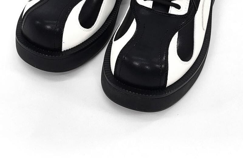 Malnia Home - Platform veterschoenen van echt leer