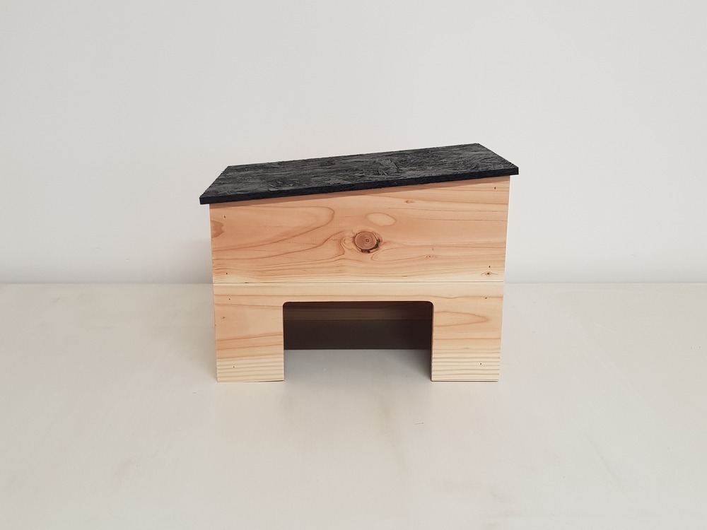 Maison jeanne pour tortue de terre en douglas 40x28x29 cm