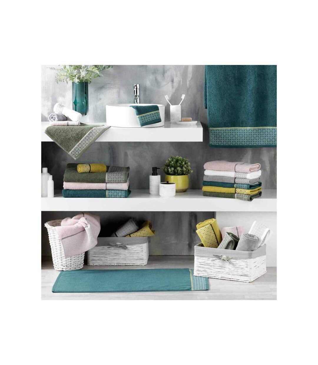 Tapis de Bain Jacquard Belina 50x85cm Bleu