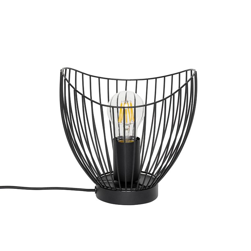 Moderne tafellamp zwart 20 cm - Pua