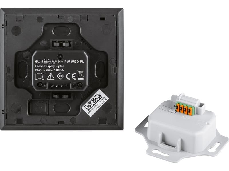 Homematic IP Smart Home Wired Glasdisplay Plus Zum Steuern von Heizungen, Leuchten, Rollläden und Jalousien – HmIPW-WGD-PL