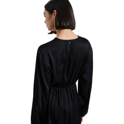 Robe femme Midi Satinee Decolette V PLEASE