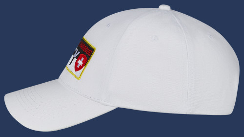 Baseball-Cap 02 Baumwolle, White/Darknavy/White/Red