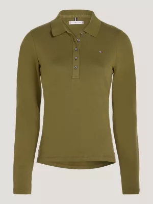 Polo de manga comprida e corte justo da coleção de 1985
