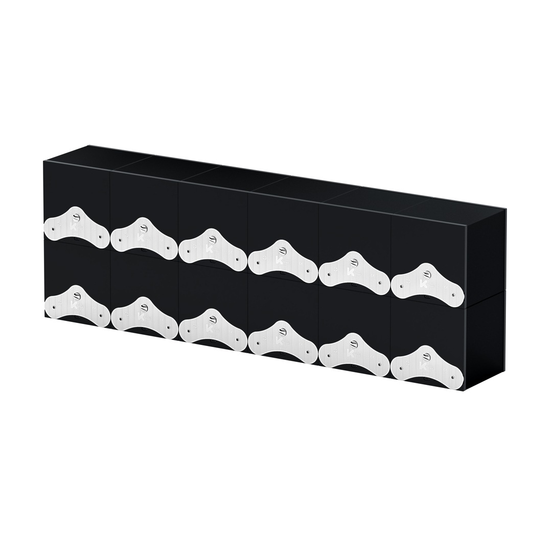 SwissKubik Masterbox Aluminium Schwarz - 12 Uhren