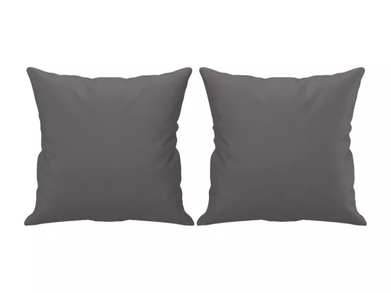 Canapé 2 places avec oreillers décoratifs gris 140cm similicuir